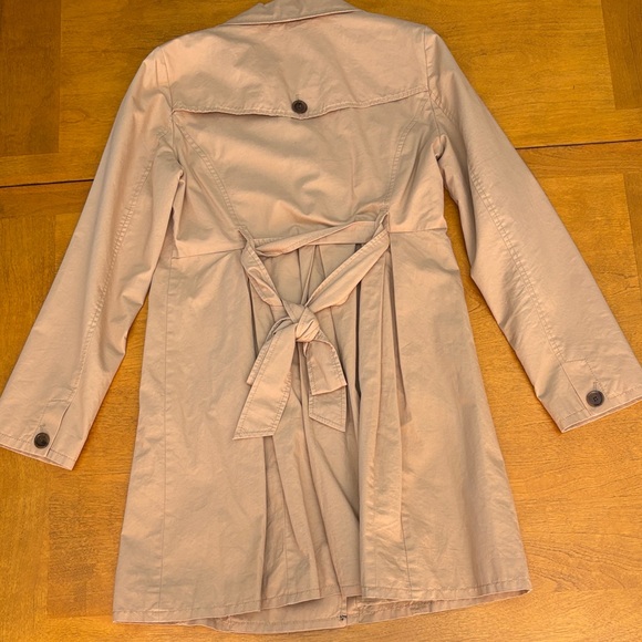 Old Navy Beige Double-Breasted Trench Coat - Picture 11 of 13